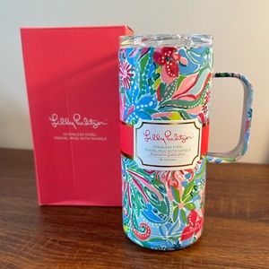 NWT Lilly Pulitzer Stainless Steel Travel Mug in Golden Hour